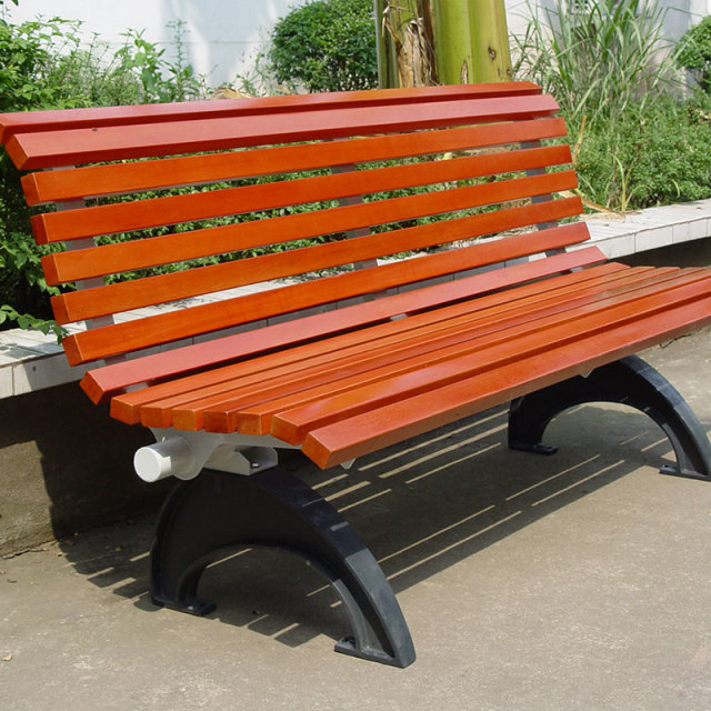 Public Park Bench - Weather-Resistant with Integrated Backrest