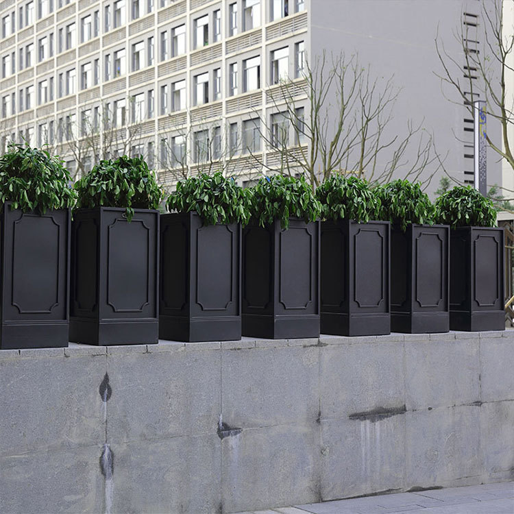 Square Stainless Steel Outdoor Planter Box - Custom Sizes - yalau