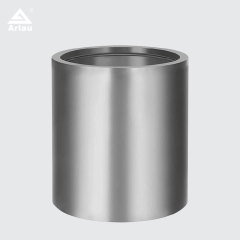 Cylindrical Stainless Steel Planter for Outdoor and Commercial Use