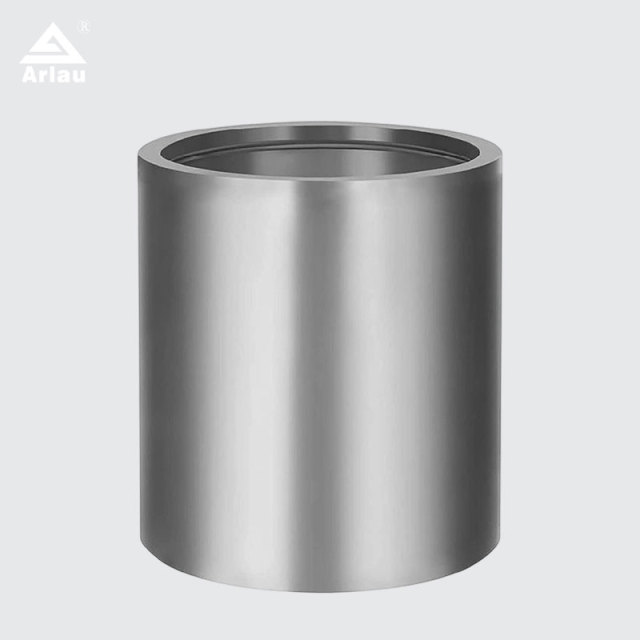 Cylindrical Stainless Steel Planter for Outdoor and Commercial Use