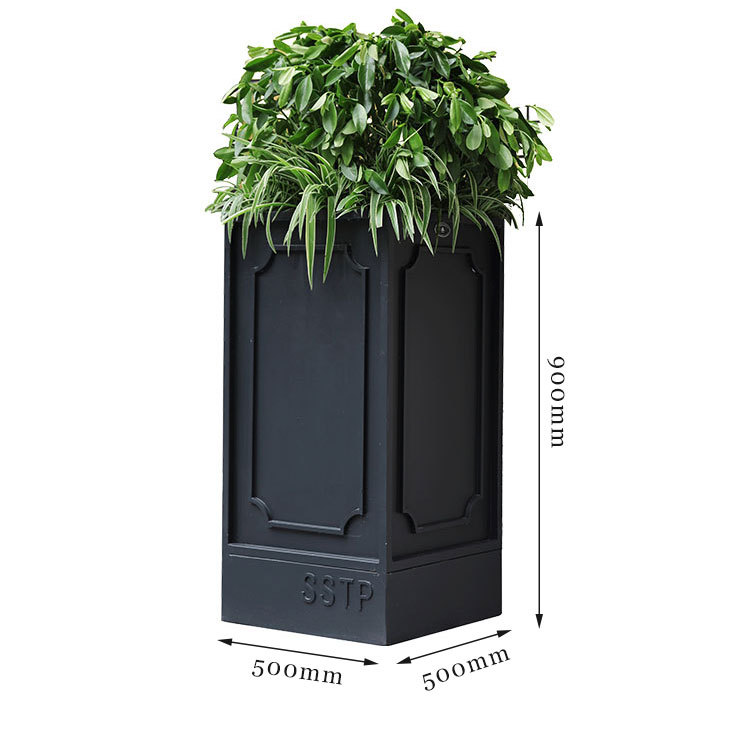 Square Stainless Steel Outdoor Planter Box - Custom Sizes - yalau