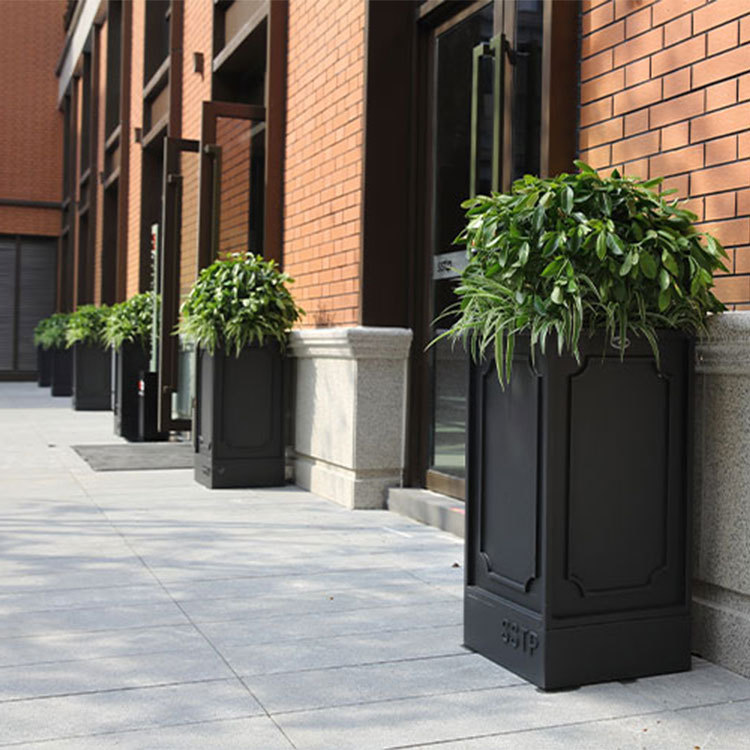 Square Stainless Steel Outdoor Planter Box - Custom Sizes - yalau