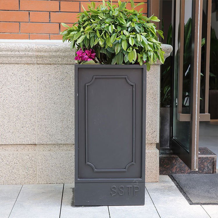Square Stainless Steel Outdoor Planter Box - Custom Sizes - yalau