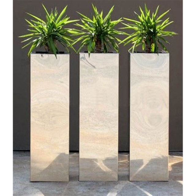 Commercial-Grade Stainless Steel Planters for Outdoor Spaces