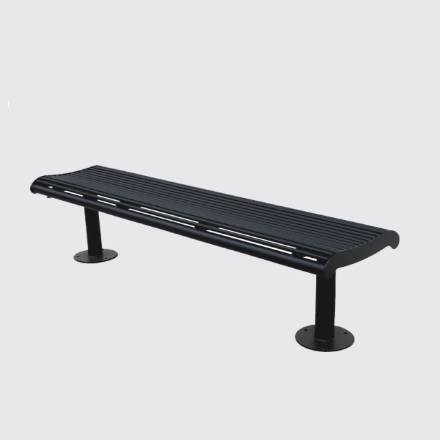 Galvanized Patio Bench - Powder Coated Commercial Seating