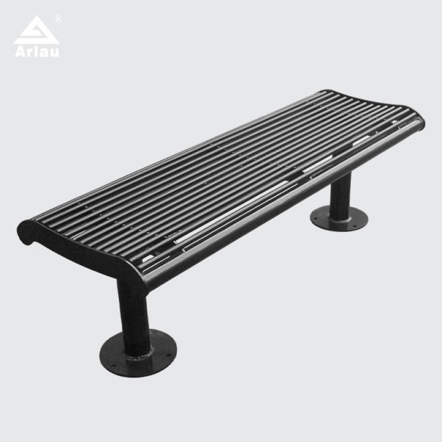 Galvanized Patio Bench - Powder Coated Commercial Seating
