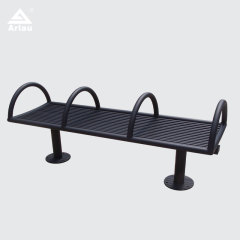 Steel Pipe Park Bench with Armrests Durable Weatherproof – Arlau