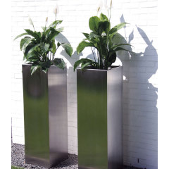 Commercial-Grade Stainless Steel Planters for Outdoor Spaces
