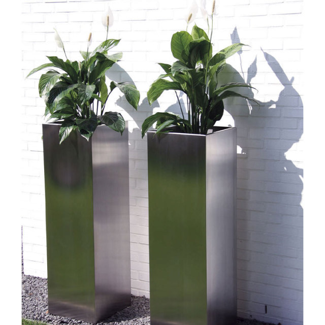Commercial-Grade Stainless Steel Planters for Outdoor Spaces