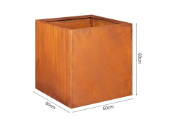 Steel Cube Planter for Modern Outdoor Landscapes - Arlau