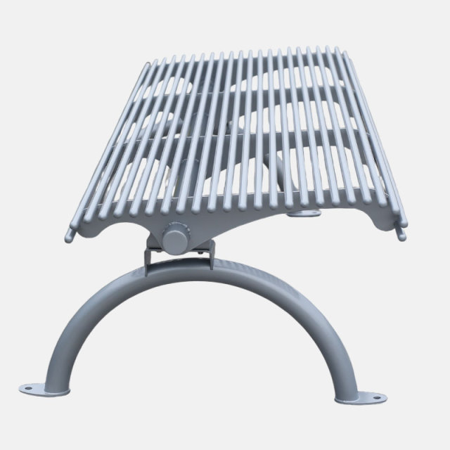 Backless Galvanized Steel Outdoor Bench Durable – Arlau