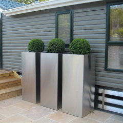 Commercial-Grade Stainless Steel Planters for Outdoor Spaces