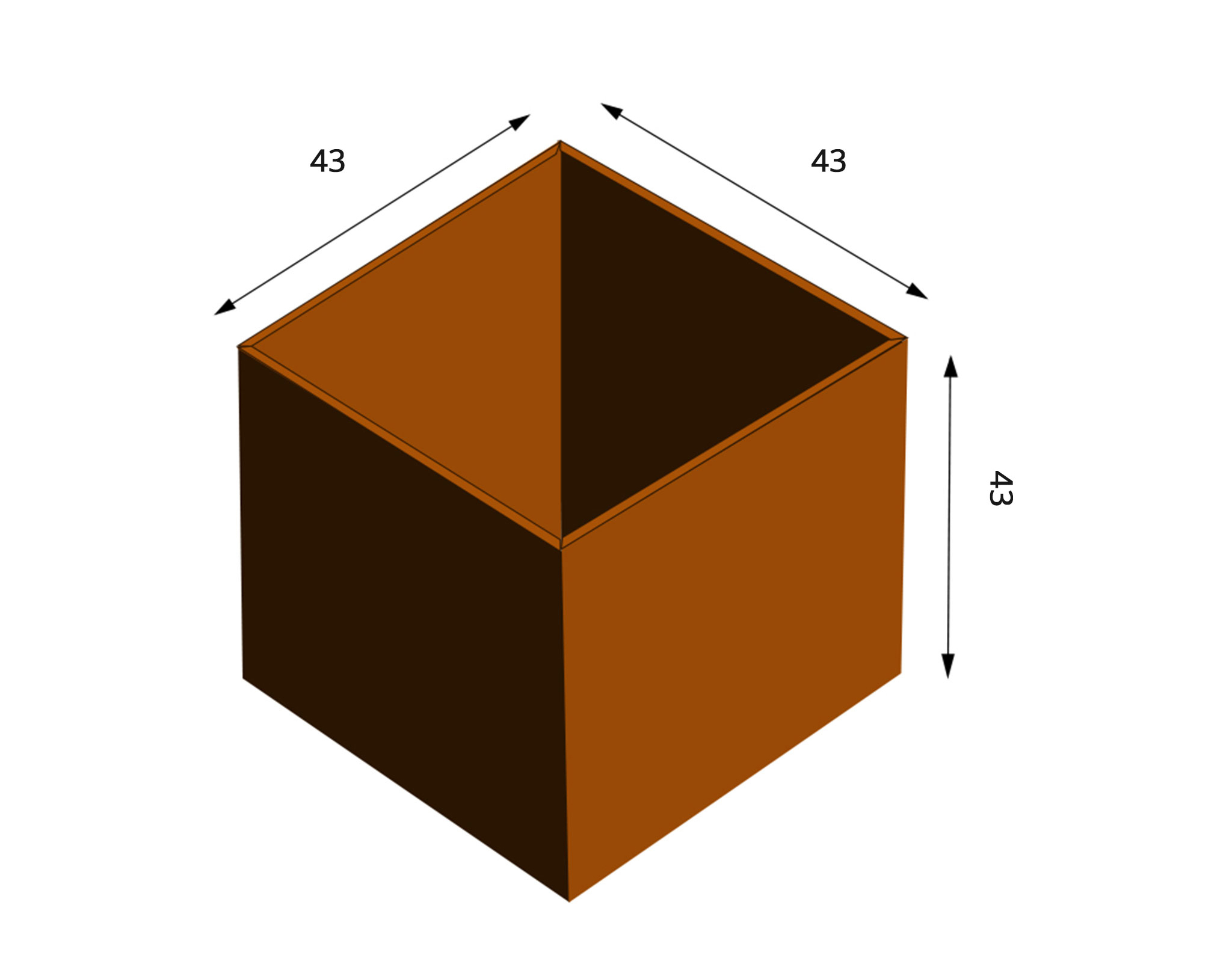 Steel Cube Planter for Modern Outdoor Landscapes - Arlau