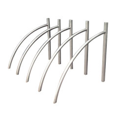 Custom Stainless Steel Bike Rack - Card-Type Design for Campuses