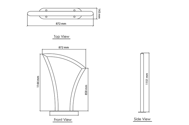 304 Stainless Bike Stand Modern Outdoor Rack - Yalau