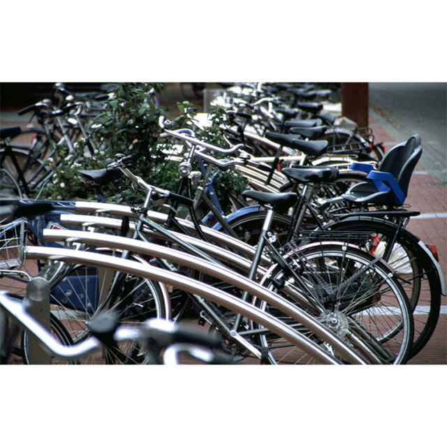Custom Stainless Steel Bike Rack - Card-Type Design for Campuses