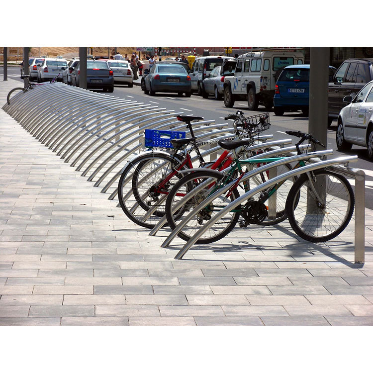 Custom Stainless Steel Bike Rack - Card-Type Design for Campuses