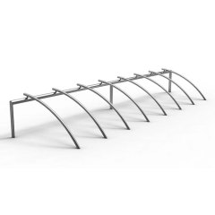 Custom Stainless Steel Bike Rack - Card-Type Design for Campuses