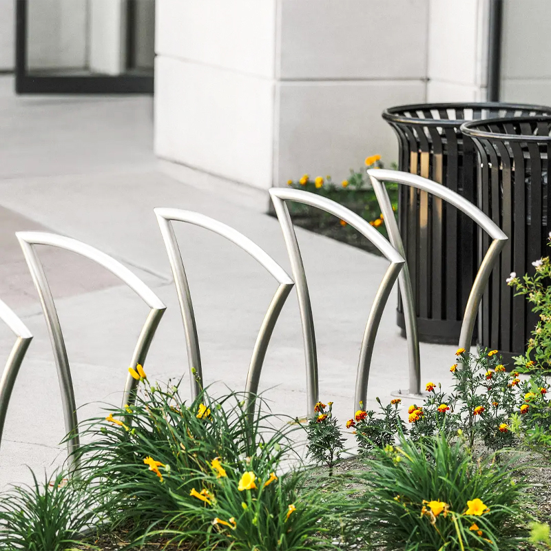 304 Stainless Bike Stand Modern Outdoor Rack - Yalau