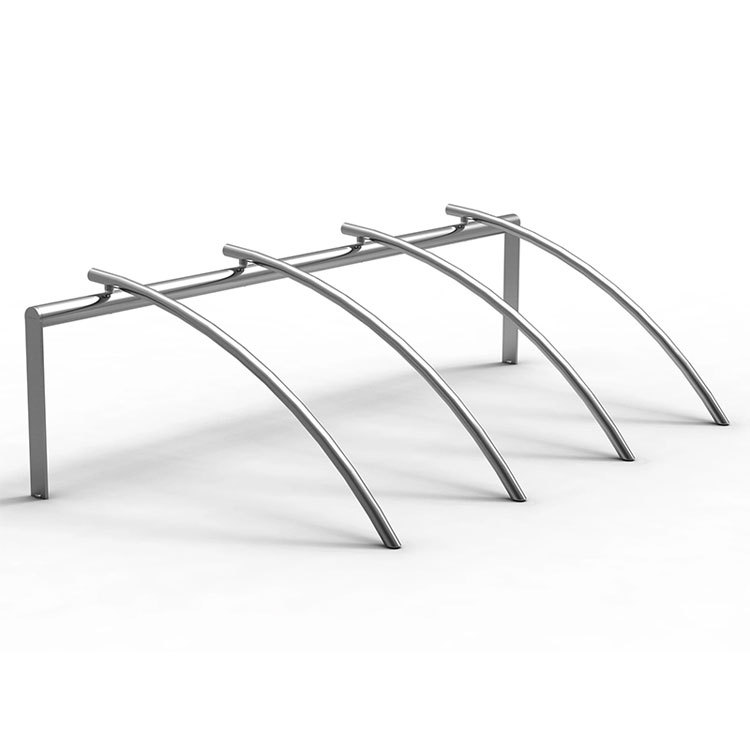 Custom Stainless Steel Bike Rack - Card-Type Design for Campuses