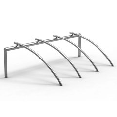 Custom Stainless Steel Bike Rack - Card-Type Design for Campuses