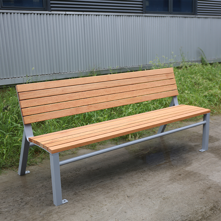 Commercial Park Bench Galvanized Steel Frame