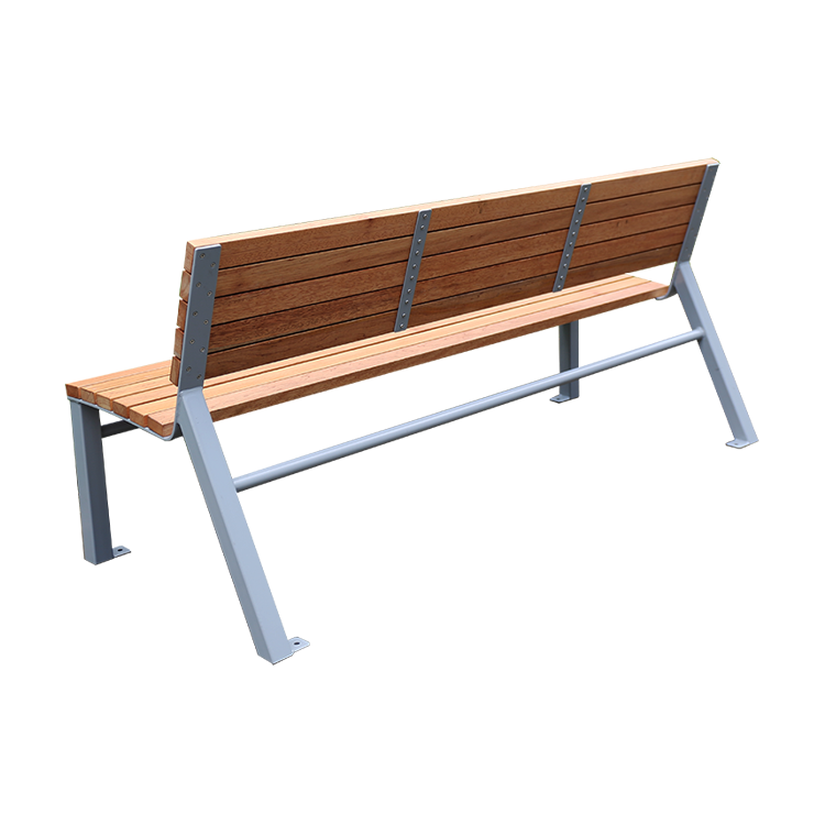 Commercial Park Bench Galvanized Steel Frame