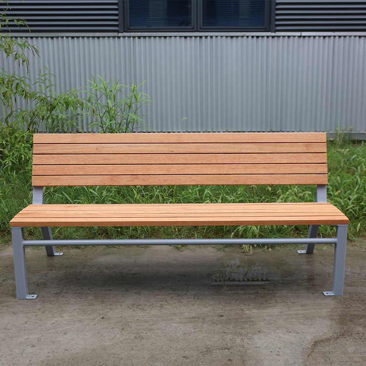 Commercial Park Bench Galvanized Steel Frame