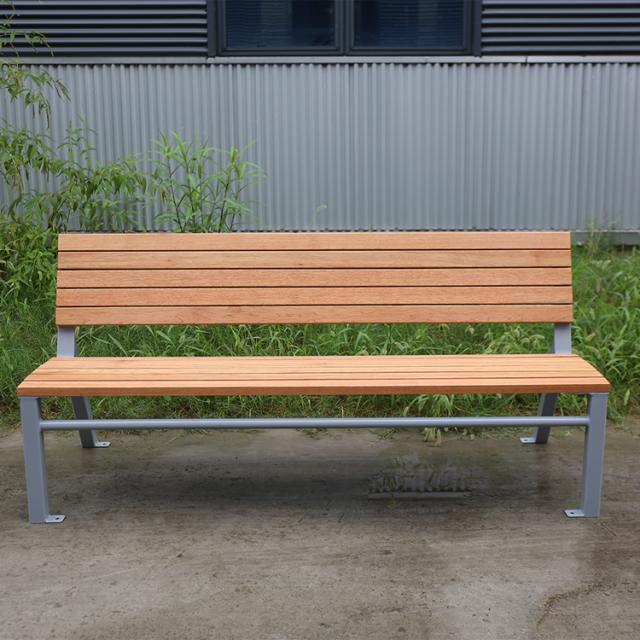 Commercial Park Bench Galvanized Steel Frame