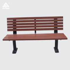 Outdoor Park Bench - Galvanized Steel and Plastic Wood - Arlau