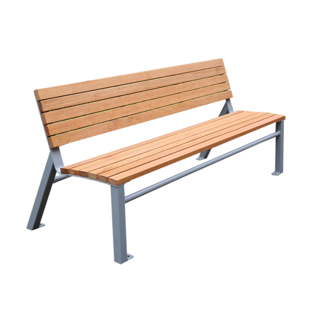 Commercial Park Bench Galvanized Steel Frame