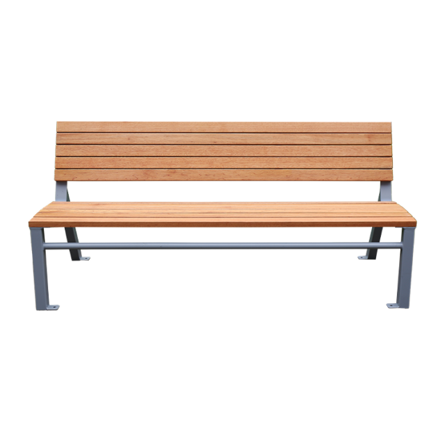 Commercial Park Bench Galvanized Steel Frame