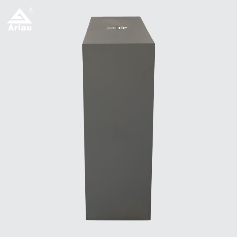 3-Compartment Stainless Steel Street Bin-Corrosion-Resistant Trash Can
