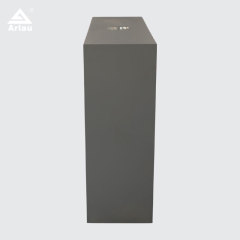 3-Compartment Stainless Steel Street Bin-Corrosion-Resistant Trash Can