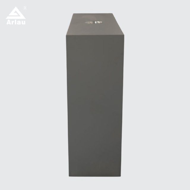 3-Compartment Stainless Steel Street Bin-Corrosion-Resistant Trash Can