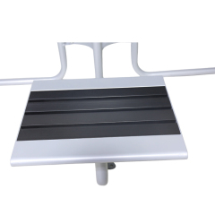 Square Outdoor Table and Chairs Set - Metal and Wood Patio Furniture