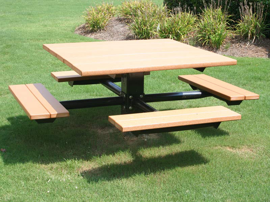 WPC Outdoor Dining Set - Durable Picnic Table with Benches for Park