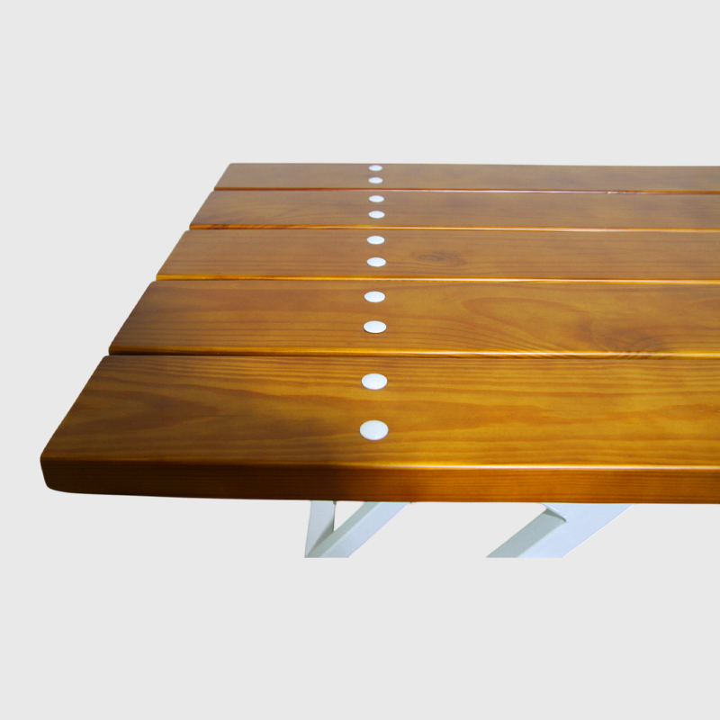 Steel Frame Outdoor Picnic Table - Commercial One-Piece Table Set