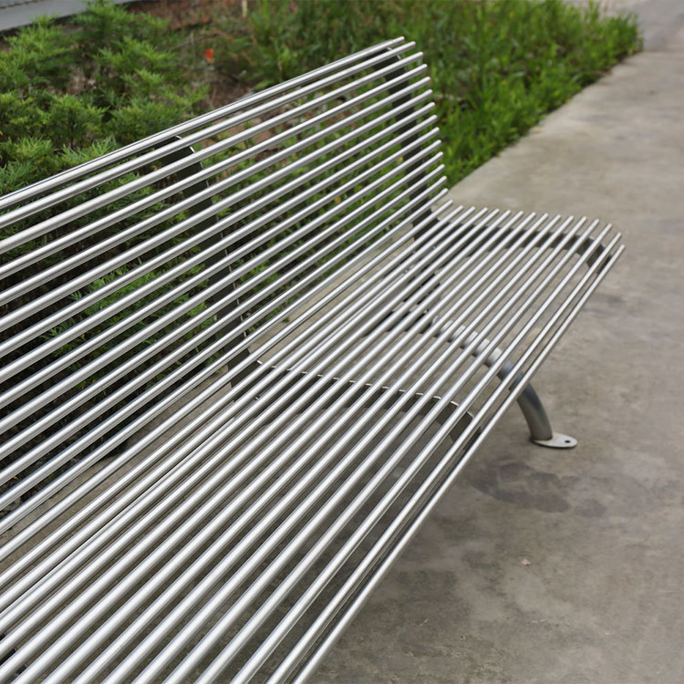 Stainless Steel Park Bench - 304/316 Grade with Backrest