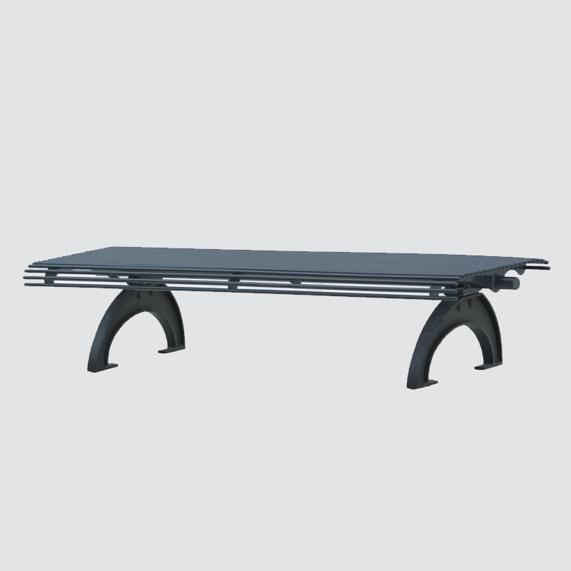 yalau Galvanized Steel Outdoor Bench - Durable Public Seating