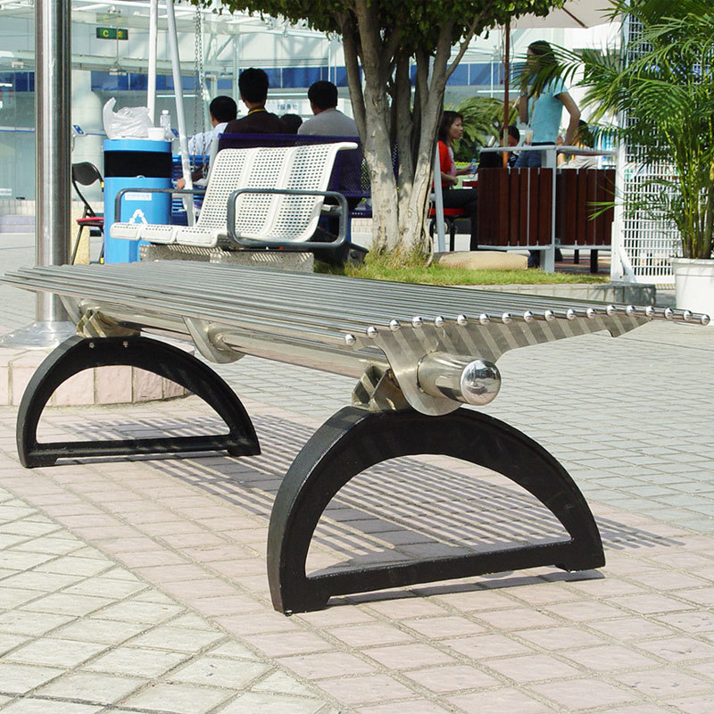 Backless Park Bench - Weatherproof Commercial Outdoor Bench