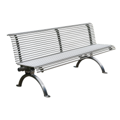 Stainless Steel Park Bench - 304/316 Grade with Backrest