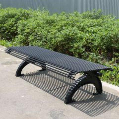 yalau Galvanized Steel Outdoor Bench - Durable Public Seating
