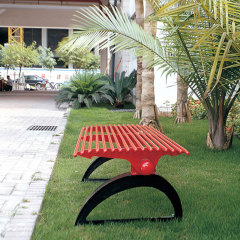 Backless Park Bench - Weatherproof Commercial Outdoor Bench