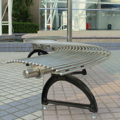 304 Stainless Steel Curved Park Bench Heavy-Duty Arlau