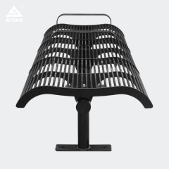 Metal Park Bench with Armrests Weatherproof Durable – Arlau