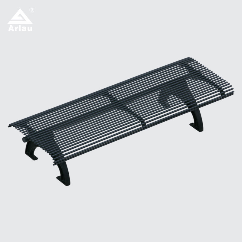 yalau Galvanized Steel Outdoor Bench - Durable Public Seating