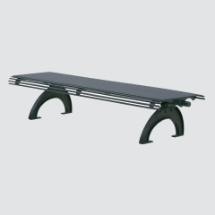 yalau Galvanized Steel Outdoor Bench - Durable Public Seating