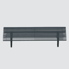 yalau Galvanized Steel Outdoor Bench - Durable Public Seating