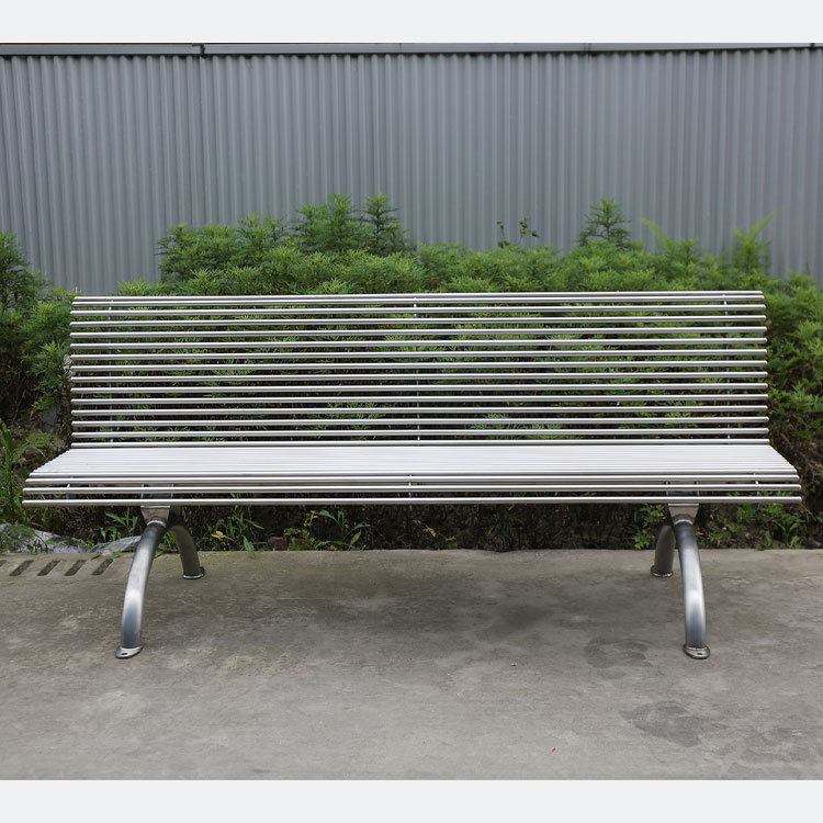 Stainless Steel Park Bench - 304/316 Grade with Backrest